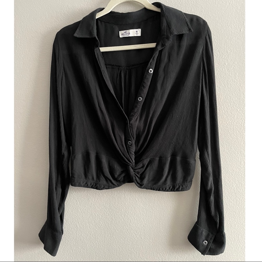 Hollister Crop Button Up Shirt